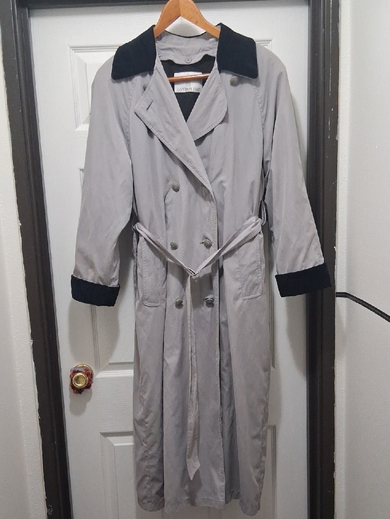 London Fog Jackets & Blazers - Y2k London Fog Grey Double Breadtef Trench Coat.